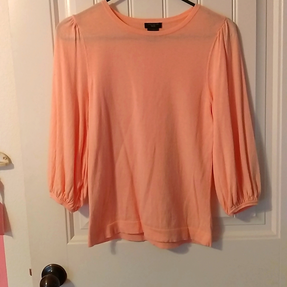 Ann Taylor 3/4 sleeve peach/ light pink colored blouse